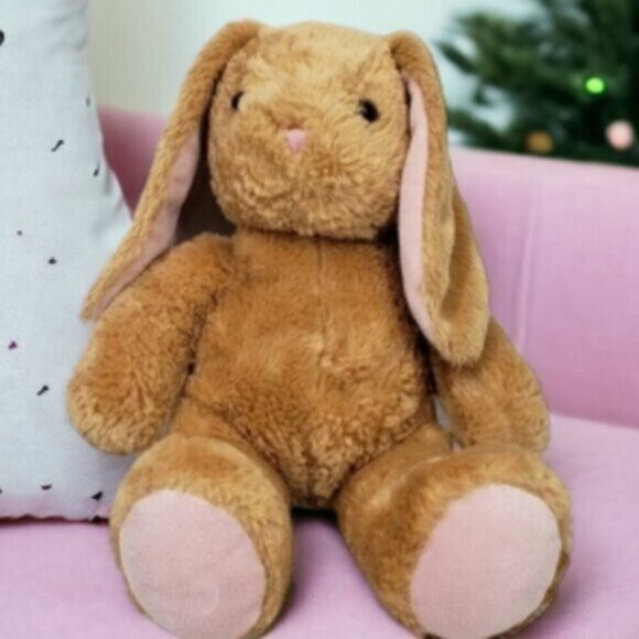 Build a Bear Workshop Pawlette Rabbit Bunny Plush Light Brown Pink Easter - Picture 2 of 10